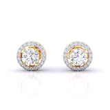 Posh Halo Diamond Earrings