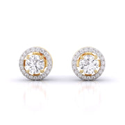 Posh Halo Diamond Earrings