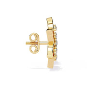 Pretty Flower Studs with Diamond Sparkle