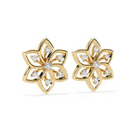 Pretty Flower Studs with Diamond Sparkle