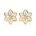 Pretty Flower Studs with Diamond Sparkle