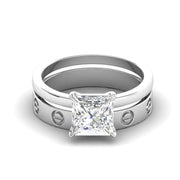 Princess Diamond Solitaire Set