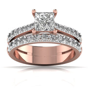 1 Carat Princess Solitaire Band Ring