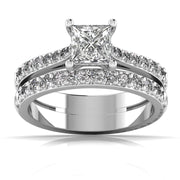 1 Carat Princess Solitaire Band Ring