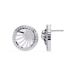 Radial Design Diamond Earrings