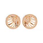 Radial Design Diamond Earrings