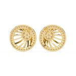 Radial Design Diamond Earrings