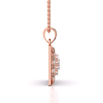 Radial Squared Diamond Pendant