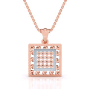 Radial Squared Diamond Pendant