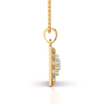 Radial Squared Diamond Pendant