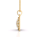 Radial Squared Diamond Pendant