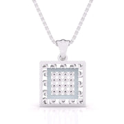 Radial Squared Diamond Pendant