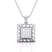 Radial Squared Diamond Pendant
