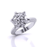 3 Carat Radiant Accents Diamond Ring