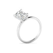 4 Carat Radiant Cut Diamond Solitaire Ring