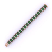 Radiant Cut Green EMERALD Fancy Bracelet
