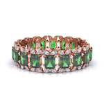 Radiant Cut Green EMERALD Fancy Bracelet