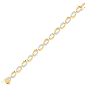 Radiant Gold Diamond Link Bracelet