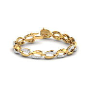 Radiant Gold Diamond Link Bracelet