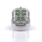 Green Edge Cocktail Diamond Ring