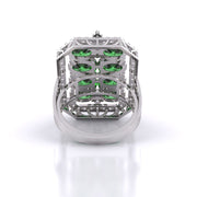 Green Edge Cocktail Diamond Ring