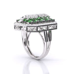 Green Edge Cocktail Diamond Ring