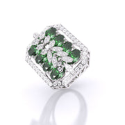 Green Edge Cocktail Diamond Ring