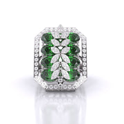 Green Edge Cocktail Diamond Ring