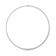Round and Square Empty Setting Tennis Necklace
