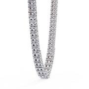 Round and Square Empty Setting Tennis Necklace