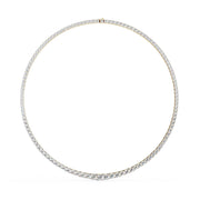Round and Square Empty Setting Tennis Necklace