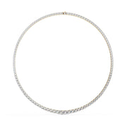 Round and Square Empty Setting Tennis Necklace