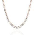 Round and Square Empty Setting Tennis Necklace