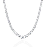 Round and Square Empty Setting Tennis Necklace