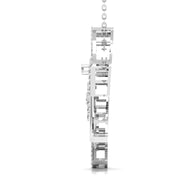 Round Cut Diamond Crossover Pendant