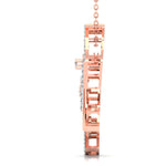Round Cut Diamond Crossover Pendant
