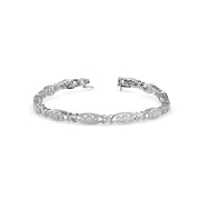 Round Cut Diamond Studded Gold Bracelet