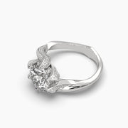 Round Cut Diamond Twisted Ring