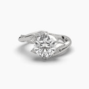 Round Cut Diamond Twisted Ring