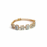 Round Cut Diamonds Floral Dream Chain Bracelet