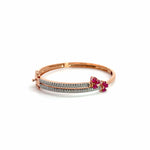 Modern Abstract Lab Grown Diamond Bangle