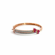 Modern Abstract Lab Grown Diamond Bangle