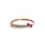 Modern Abstract Lab Grown Diamond Bangle