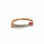 Modern Abstract Lab Grown Diamond Bangle