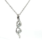 Round Cut Lab Grown Diamond Swirl Pendant