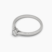 Round Cut Small Diamond Ring