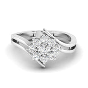 Round Diamond Cluster Ring