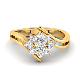 Round Diamond Cluster Ring