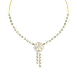 Round Diamond Pendant Y-Necklace
