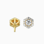 Round Diamonds Halo Studs Earring